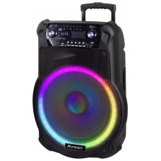 ALTAVOZ KARAOKE TREVI XF 1600 KB 200W AMPLIF+AW+TROLLEY+MIC WIRELESS INCLUIDO