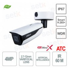 (DH-IPC-HFW7442HP-Z-2712F-DC12AC24V-ATC-X) DAHUA CAMARA IP BULLET SERIE 7, 4MP, IR 60M, DETECCION INTELIGENTE CON META DATOS, CONTEO DE PERSONAS, DEEP LEARNING, GESTION DE PARKING, ANPR, ALARMA, SOPORTA MICROSD HASTA 1TB, IP67, IK10, VARIFOCAL 2.7-12 (Esp