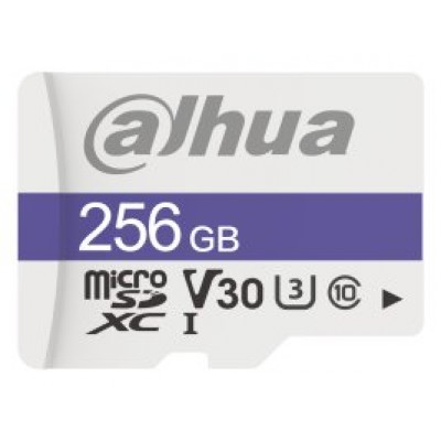 DAHUA MICROSD 256GB MICROSD CARD, READ SPEED UP TO 95 MB/S, WRITE SPEED UP TO 45 MB/S, SPEED CLASS C10, U3, V30, TBW 40TB (DHI-TF-C100/256GB) (Espera 4 dias)