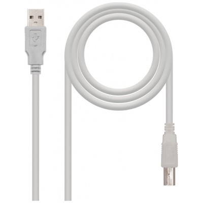 CABLE USB 2.0 IMPRESORA TIPO AM-BM BEIGE 4.5 M