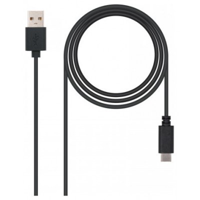 CABLE USB 2.0 3A TIPO USB-CM-AM NEGRO 1.0M NANOCABLE