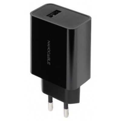 Nanocable Cargador 1 x USB 5V-2.1A Negro