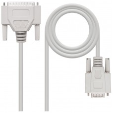 CABLE SERIE NULL MODEM DB9H-DB25M 1.8 M NANOCABLE