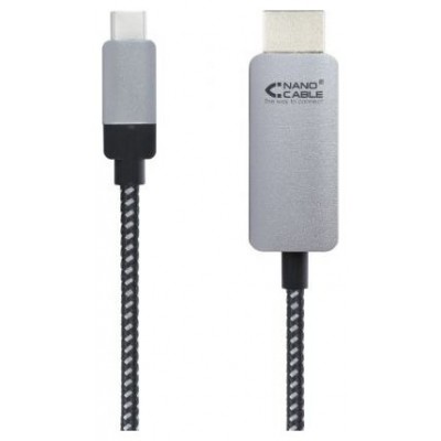 CABLE CONVERSOR USB-C/M A HDMI/M NEGRO 1.8 M NANOCABLE