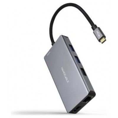 HUB USB-C 3xUSB-A+2xHDMI+RJ45+TF+SD+USB-C PD 100W 