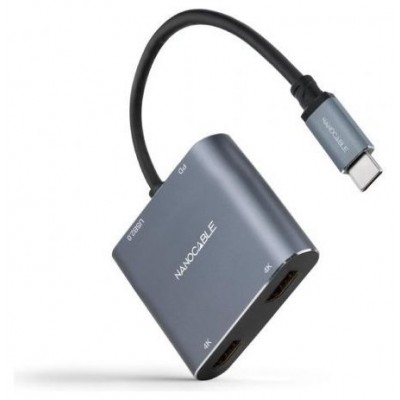 CONVERSOR USB-C A 2xHDMI/H-USB-A3.0/H-USB-C PD/H