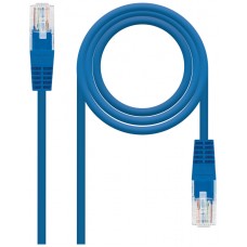 CABLE RED LATIGUILLO RJ45 CAT.5E UTP AWG24 AZUL 2.0 M