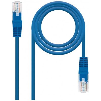 CABLE RED LATIGUILLO RJ45 CAT.5E UTP AWG24 AZUL 3.0 M