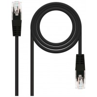 CABLE DE RED LATIGUILLO RJ45 UTP CAT6 AWG24 0.5 M NEGRO NANOCABLE (Espera 4 dias)