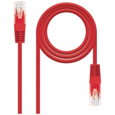 CABLE RED LATIGUILLO RJ45 CAT.6 UTP AWG24 ROJO 0.5 M