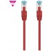 CABLE DE RED LATIGUILLO 600MHZ LSZH SFTP PIMF CAT7 AWG26 0.30 M ROJO NANOCABLE (Espera 4 dias)