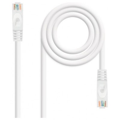 CABLE RED LATIGUILLO RJ45 CAT.6A LSZH UTP AWG24, 0.30M BLANCO NANOCABLE (Espera 4 dias)