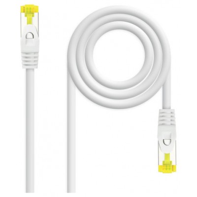 CABLE DE RED LATIGUILLO RJ45 SFTP CAT6A AWG26 0.5 M BLANCO NANOCABLE (Espera 4 dias)