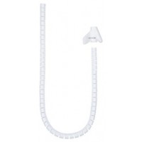 Nanocable Organizador cables flex. 25mm 3 M Blanco
