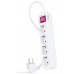 REGLETA 4 SALIDAS NANOCABLE C/INTERRUPTOR C/PROTEC