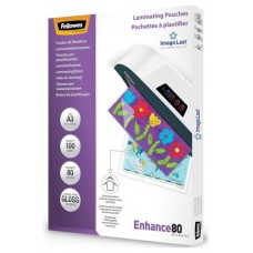 PACK 500 FUNDAS PLASTIFICAR 80 MICRAS BRILLO A3 (303X426 MM) FELLOWES 100144239 (Espera 4 dias)
