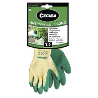 GUANTES DE TRABAJO ANTICORTES VIKING ALGODÓN/LATEX VERDE T9-GRANDE L CEGASA 100541 (Espera 4 dias)