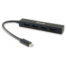 HUB USB EQUIP LIFE USB-C A 4 PUERTOS TIPO A USB 3.0