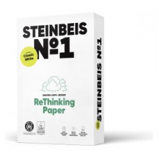PAQUETE 500H PAPEL RECICLADO 80GR A4 CLASSIC WHITE Nº1 ISO70 STEINBEIS 40002076 (MIN5) (Espera 4 dias)