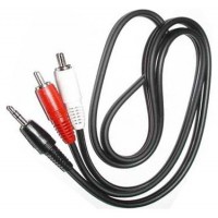 CABLE AUDIO MINI JACK 3.5MM MACHO a 2 RCA MACHO 2.5M