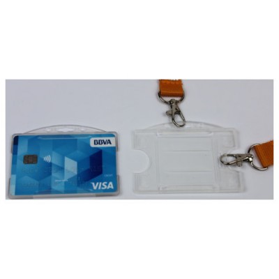 PACK 100 PORTA-TARJETAS PLASTICO RIGIDO 90X57 DOBLE POSICION IBERPLAS 147570100 (Espera 4 dias)