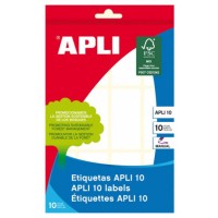 PACK 10 HOJAS (120 UDS) ETIQUETAS BLANCAS 26X54 APLI 1647 (Espera 4 dias)