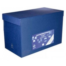 CAJA TRANSFERENCIA FOLIO DOBLE LOMO CARTON FORRADO EN GELTEX (39X25,5X20 CM) AZUL MARIOLA 1689AZ (Espera 4 dias)