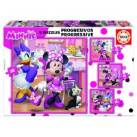 PUZZLE PROGRESIVOS MINNIE HAPPY HELPERS 12-16-20-25 DE 3-5 AÑOS EDUCA BORRAS 17630 (Espera 4 dias)