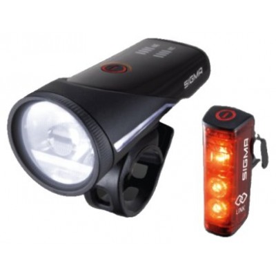 Sigma Sport Aura 100 Set + Blaze Link Iluminación trasera + iluminación delantera (set) LED (Espera 4 dias)