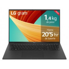 LG 17Z90R i7-1360P Portátil 43,2 cm (17") WQXGA Intel® Core™ i7 32 GB LPDDR5-SDRAM 1 TB SSD NVIDIA GeForce RTX 3050 Wi-Fi 6 (802.11ax) Windows 11 Home Negro (Espera 4 dias)