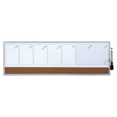 ORGANIZADOR SEMANAL MAGNETICO+TABLERO CORCHO HORIZONTAL 585x190MM NOBO 1903780 (Espera 4 dias)