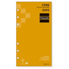 RECAMBIO ANUAL 2026 C999 CLASSIC609 94X171MM SEMANA VISTA HORIZONTAL FINOCAM 201260026 (Espera 4 dias)