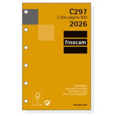 RECAMBIO ANUAL 2026 C297 CLASSIC602 73X114MM 2 DIAS PAGINA FINOCAM 201280026 (Espera 4 dias)