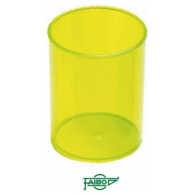 CUBILETE DE PLASTICO 78 MM. DIAMETRO X 100 MM. ALTO TRANSPARENTE AMARILLO FAIBO 205-20 (MIN10) (Espera 4 dias)