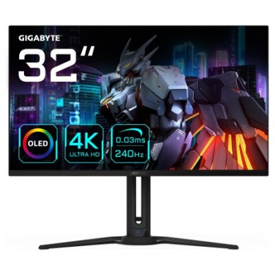 AORUS FO32U2 pantalla para PC 80 cm (31.5") 3840 x 2160 Pixeles 4K Ultra HD OLED Negro (Espera 4 dias)