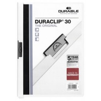 DOSSIER CON CLIP 30 H A4 BLANCO DURABLE 2200-02 (MIN25) (Espera 4 dias)