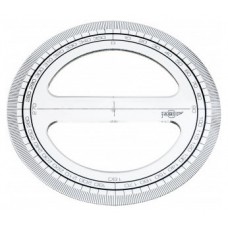 CIRCULO TRANSPARENTE EN PLASTICO INYECTADO GRADUADO Y BISELADO 12 CM. FAIBO 220 (Espera 4 dias)