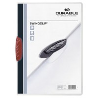 DOSSIER CON CLIP SWINGCLIP 30 H A4 ROJO DURABLE 2260-03 (MIN25) (Espera 4 dias)