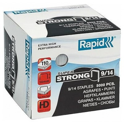 CAJA 5000 GRAPAS SUPERSTRONG  9/14MM GALVANIZADAS RAPID 24871500 (Espera 4 dias)