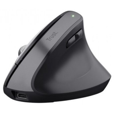 RATON OPTICO WIRELESS ERGONOMICO VERTICAL BAYO+ NEGRO TRUST (Espera 4 dias)