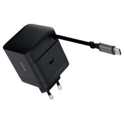 CARGADOR PARED/VIAJE USB-C 65W + CABLE USB-C RETRACTIL MAXO NEGRO TRUST (Espera 4 dias) CARGADOR PARED/VIAJE USB-C 65W + CABLE USB-C RETRACTIL MAXO NEGRO TRUST (Espera 4 dias)