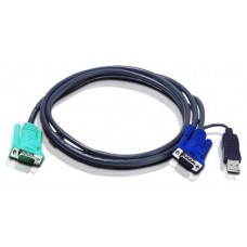 Aten 2L5201U cable para video, teclado y ratón (kvm) 1,2 m Negro (Espera 4 dias)