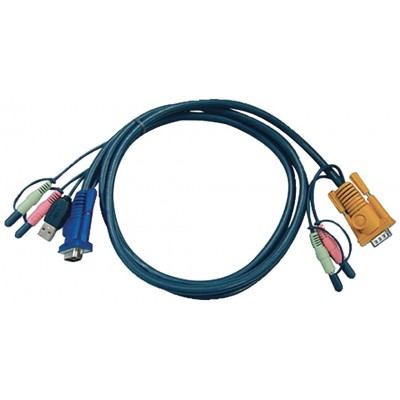 Aten Cable KVM USB con audio y SPHD 3 en 1 de 5 m (Espera 4 dias)