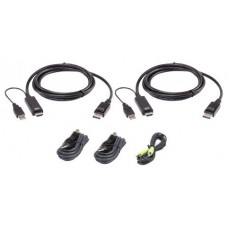ATEN Kit de cable para conexión KVM seguro universal dual display de 1,8 m (Espera 4 dias)