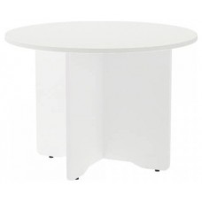 MESA DE REUNIONES REDONDA 100CM DE DIAMETRO. ALTURA 72CM. COLOR: PATA BLANCA / TABLERO BLANCO ROCADA 3005AW04 (Espera 4 dias)