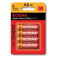 PILAS AA KODAK EXTRA HEAVY DUTY ZINC LR6 PACK 4