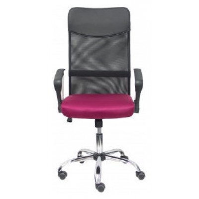 PIQUERAS Y CRESPO FOROL Silla Gontar respaldo malla negro asiento granate