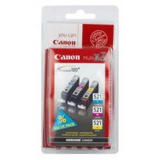 MULTIPACK 3 CARTUCHOS CANON TINTA CLI-521 C/M/Y (Espera 4 dias)