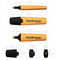 FLUORESCENTE VISIOLINE V-12, COLOR: NARANJA ERICH KRAUSE 32499 (MIN10) (Espera 4 dias)