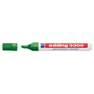 MARCADOR PERMANENTE PUNTA BISELADA 1-5MM 3300 VERDE EDDING 3300-04 (MIN10) (Espera 4 dias)